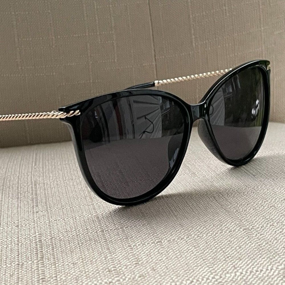 Panama Jack Women Sunglasses Polarized Shades BlackGold Tone Frame Eye Wear